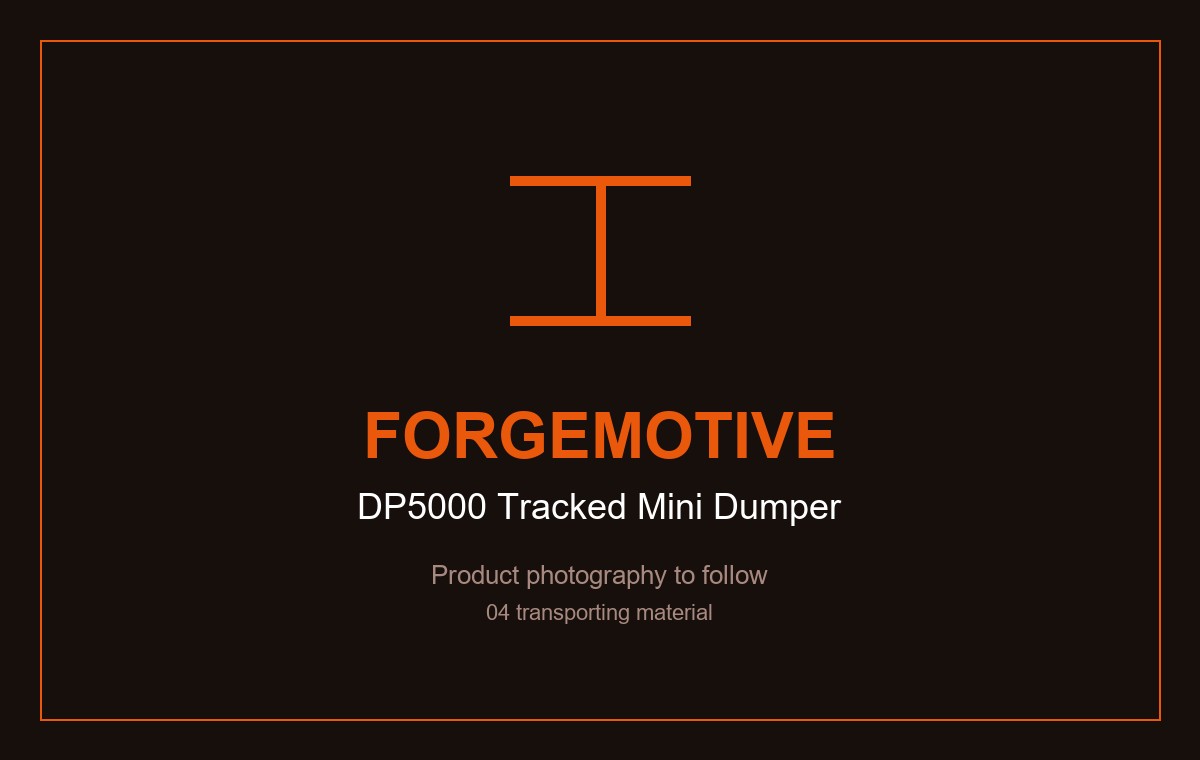DP5000 tracked mini dumper, moving material on a worksite