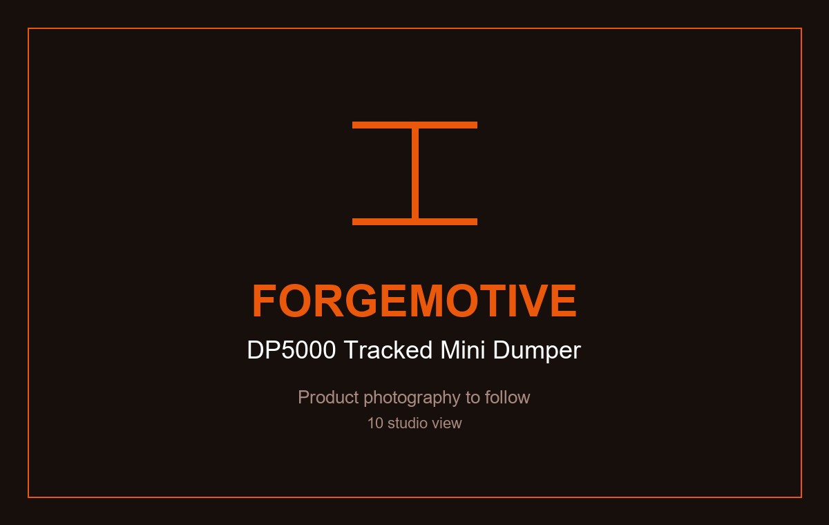 DP5000 tracked mini dumper, studio view of the tracks and skip